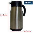 Bule Térmico Soprano 1 Litro Aço Inox Com Gatilho Prateado