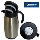 Bule Térmico Soprano 1 Litro Aço Inox Com Gatilho Prateado
