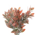 Buquê De Folha De Laranjeira Verde Laranja Nevado 31 Cm