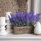 Buquê Floral De Lavanda Lilás Artificial 5 Unidades Ideal Par