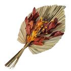 Buquê Flores Desidratadas Em Folha Leque Laranja