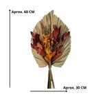 Buquê Flores Desidratadas Em Folha Leque Laranja