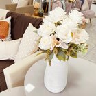 Buquê Lírios E Rosas Super Luxo Permanente Branco