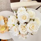 Buquê Lírios E Rosas Super Luxo Permanente Branco