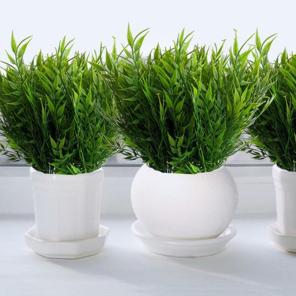 Buques De Bambu Artificial Kit 18 Plantas Permanente Para Dec