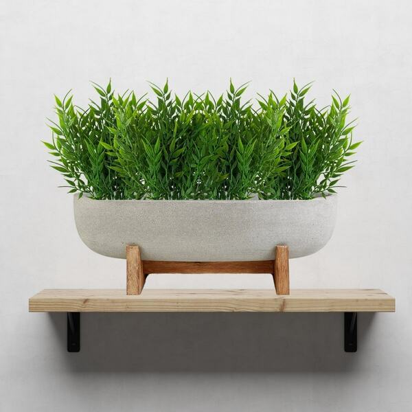 Buquês De Folhagem Bambu Artificial 15 Unidades Jardim Artifi