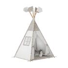 Cabana Infantil 110cm Casinha M08 Tecido Patchwork Branco