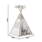 Cabana Infantil 110cm Casinha M08 Tecido Patchwork Branco