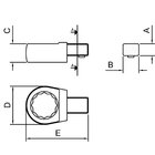 Cabeça Intercambiável Chave Estrela 24 Mm - Encaixe 14x18