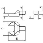 Cabeça Intercambiável Chave Fixa 12 Mm - Encaixe 9x12