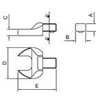 Cabeça Intercambiável Chave Fixa 34 Mm - Encaixe 14x18