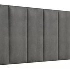 Cabeceira 1,40cm Casal Estofada Wa Quarto Cinza Decoração