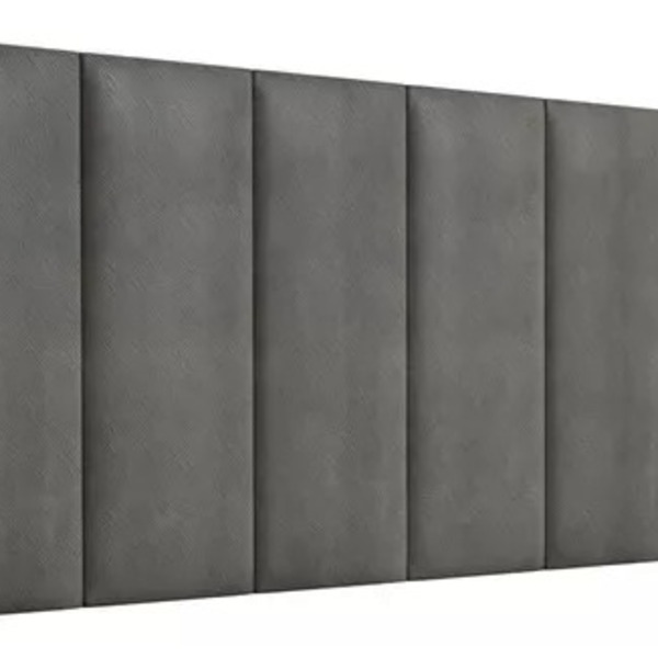 Cabeceira 1,40cm Casal Estofada Wa Quarto Cinza Decoração