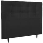 Cabeceira 140cm Helena Tecido Suede Preto Ísis Estofados