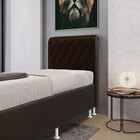 Cabeceira 90 Solteiro N-027 Veludo Marrom Chocolate