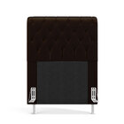 Cabeceira 90 Solteiro N-027 Veludo Marrom Chocolate