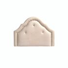 Cabeceira  P. Cama Box Solteiro Veludo Areia Botôes E Tachas