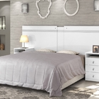 Cabeceira Ágata Box Casal Regulável Branco