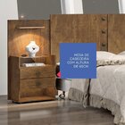 Cabeceira Ajustável Casal Queen Diamante Com 2 Mesa De Cabece