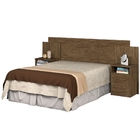 Cabeceira Ajustável Lacerda Com Criado Mudo Castanho