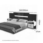 Cabeceira Ajustável Luiza Nature E Off White Cambel