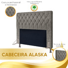 Cabeceira Alaska 195 Cm Casal King Size Para Cama Box Suede A