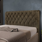 Cabeceira Alaska Casal 140 Cm Para Cama Box Suede Amassado -