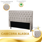 Cabeceira Alaska Casal 140 Cm Para Cama Box Suede Animaleh -