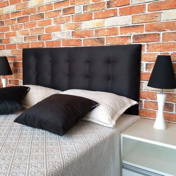 Cabeceira Almofadada 15 Suede Liso King 195 X 120 Rbl