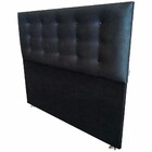Cabeceira Almofadada 15 Suede Liso Preto Casal 140 X 120 Rbl