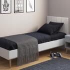 Cabeceira Almofadada Solteiro 0.9 Young Sued Bege