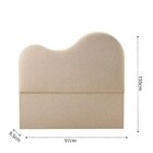 Cabeceira Amalfi Solteiro 155 X 97cm Bouclê Bege Mescla