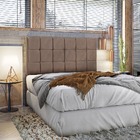 Cabeceira Amazon Solteiro Veludo Marrom 90cm Bnn Decor