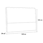 Cabeceira Ana Casal 1 40 Suede Marrom - Montanaris Decor