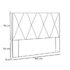 Cabeceira Aqquila Corano Marron Queen 160cm Spezzia