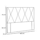 Cabeceira Aqquila Suede Café Queen 160cm Spezzia