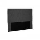 Cabeceira Aqquila Suede Preto Casal Spezzia