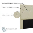 Cabeceira Aquilla Para Cama Box Casal 140 Cm Corino S04 - D'r