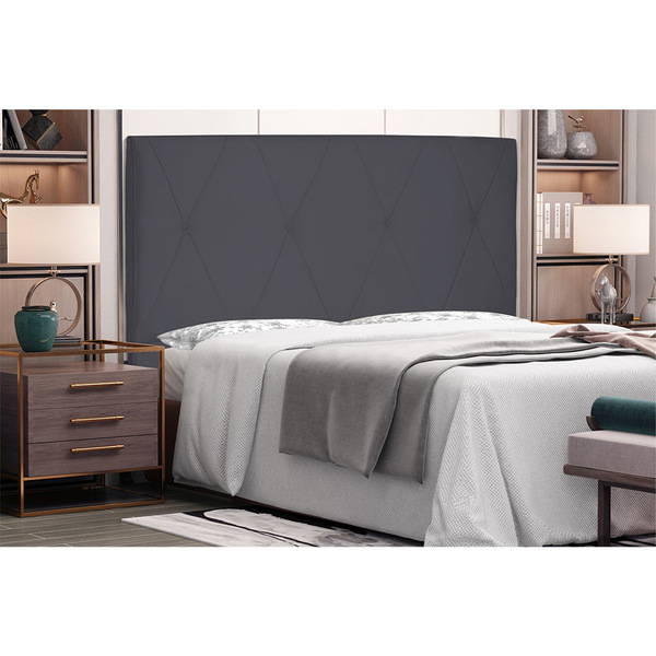 Cabeceira Aquilla Para Cama Box Queen 160 Cm Suede Cinza S04