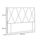 Cabeceira Aquilla Para Cama Box Queen 160cm Suede Café