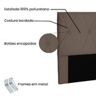 Cabeceira Aquilla Para Cama Box Solteiro 90 Cm Suede S04 - D'