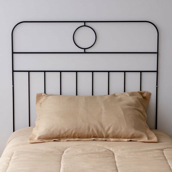 Cabeceira Aramada Brandemburgo - Tamanho Solteiro Preto