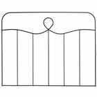 Cabeceira Aramada Vaticano - Tamanho Solteiro Preto