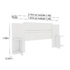 Cabeceira Arizona Casal Extensível Branco