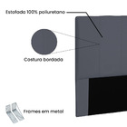Cabeceira Arizona Para Cama Box King 195 Cm Suede Cinza S04 -