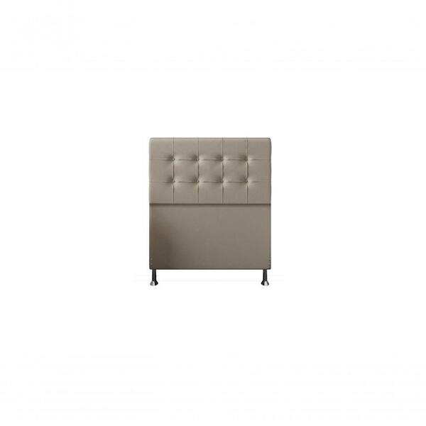 Cabeceira Atenas 90 Cm Cama Box Solteiro Suede Bege