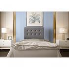 Cabeceira Atenas 90 Cm Cama Box Solteiro Suede Cinza