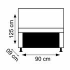 Cabeceira Atenas 90 Cm Cama Box Solteiro Suede Preto