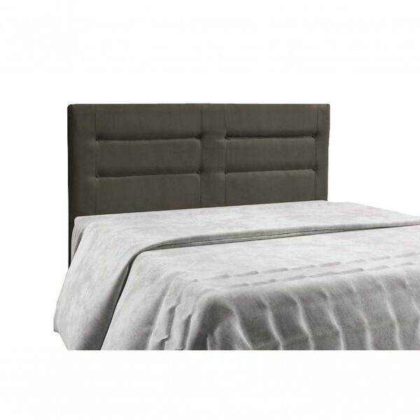 Cabeceira Atenas Casal 1,40 Suede Marrom Chocolate Simbal