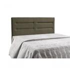 Cabeceira Atenas Casal 1,40 Suede Marrom Taupe Simbal